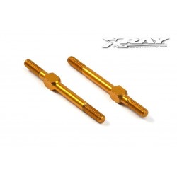 ALU ADJ. TURNBUCKLE M3 L/R 39 MM - ORANGE - SWISS 7075 T6 (2)