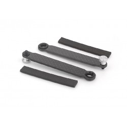 BATTERY MOUNT STRAP - 2.5 MM GRAPHITE FOR 3 BATT. - SET