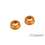 T4 ALU SHOCK CAP-NUT WITH VENT HOLE - ORANGE (2)