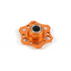 LIGHTWEIGHT DRIVE FLANGE WITH ONE-WAY BEARING - ALU 7075 T6 - ORANGE