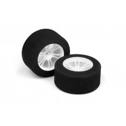 M18MT REAR FOAM TIRE MOUNTED (25DEG) - WHITE (2)