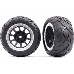 Traxxas kolo 2,2 , disk šedý/chromovaný, pneu Anaconda (2) (zadn