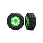 Traxxas kolo 2,2/3,0, disk SCT Split-Spoke zelený, pneu SCT (2)