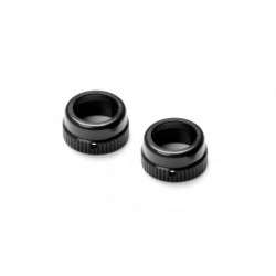 ALU SHOCK CAP-NUT WITH VENT HOLE - BLACK (2)