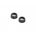 T4 ALU SHOCK CAP-NUT WITH VENT HOLE - BLACK (2)