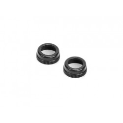 T4 ALU SHOCK CAP-NUT WITH VENT HOLE - BLACK (2)