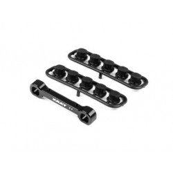 GT 22 ALU FRONT LOWER SUSP. HOLDER - FRONT - SQUARE ADJ. ROLL-C.