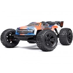 RC auto Arrma Kraton 6S V6 BLX 1:8 4WD RTR- Modrá/oranžová