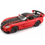 Kovový model auta Bburago Dodge Viper SRT 10 ACR 1:24 červená