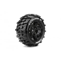 X-CHAMP SPORT 1/5 24mm hex Black Rims, 2 ks