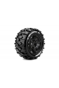 X-ROWDY SPORT 1/5 24mm hex Black Rims, 2 ks