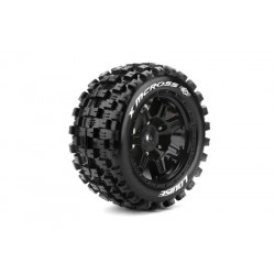 X-MCROSS SPORT 1/5 24mm hex Black Rims, 2 ks