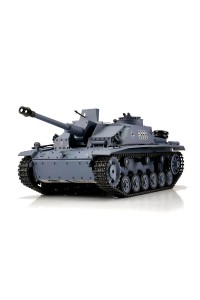 TORRO tank 1/16 RC Sturmgeschütz III, provedení G, šedá kamufláž-BB Airsoft (kovové pásy)